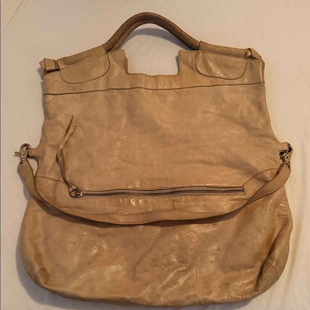 Foley + Corinna Tan Leather Shoulder Bag
